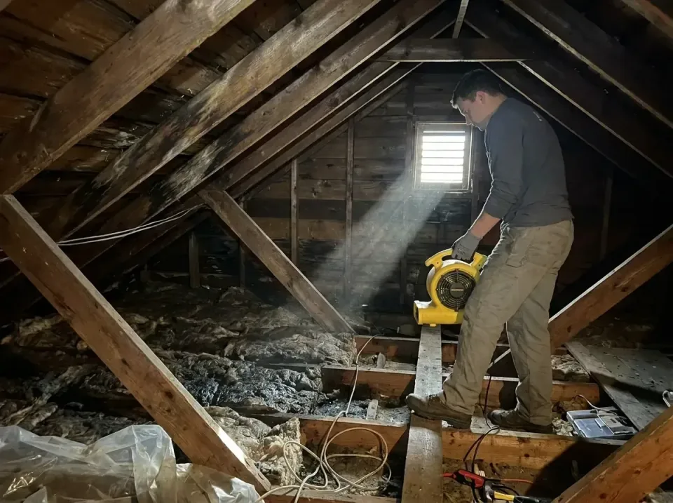 attic-water-damage-drying-proc-007 — frequently asked questions, Emergency Water Extraction & 24/7 Flood Response in Curwens…